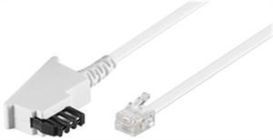 Câble TAE-F (Brochage universel), blanc.