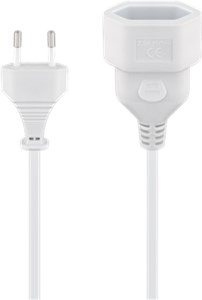 Rallonge Europlug, 3 m, blanc