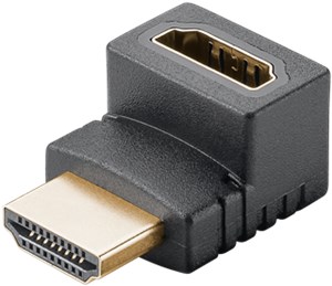 Adaptateur HDMI™ Coudé 90° Vertical, 8K @ 60 Hz, Plaqué Or