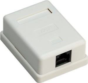 1-Port RJ45-Anschlussdose, CAT 6, UTP