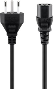 IEC Cord Italy, 1.8 m, Black