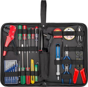 Soldering Set and Tool Set in Handy Bag, 20 Pcs