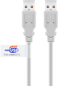 USB 2.0 Hi-Speed-Kabel mit USB-Zertifikat, Grau