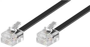 Modular Telephone Cable, black