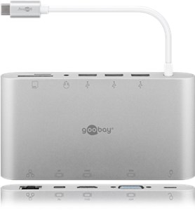 USB-C™-Multiport-Adapter aus Aluminium 