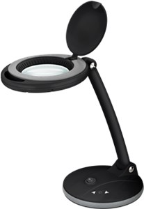 Lampa lupa LED z podstawa, 6 W, czarny