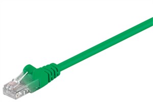 CAT 5e kabel krosowy, U/UTP, zielony, 0,25 m