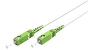 Kabel światłowodowy (FTTH), Singlemode (OS2) White, biały (Simplex), 15 m