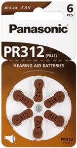 V312/PR41 (PR312) Batterie, 6 Stk. im Blister
