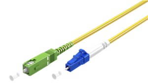 Kabel światłowodowy (FTTH), Singlemode (OS2) Yellow, żółty (Simplex), 0,5 m