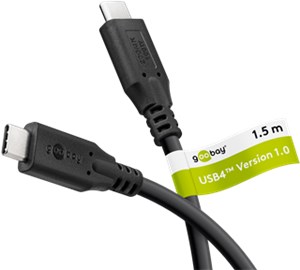 USB-C™-Kabel, USB4™, 1,5 m, schwarz