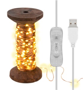 LED Light Chain "Yarn Bobbin", large