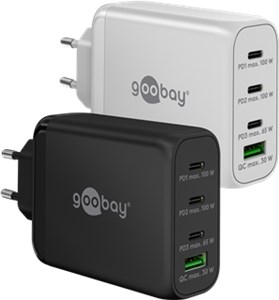 USB-C™ PD GaN Multiport-Schnellladegerät (100 W) weiß