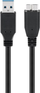 USB-3.0-Kabel mit Micro-B, schwarz