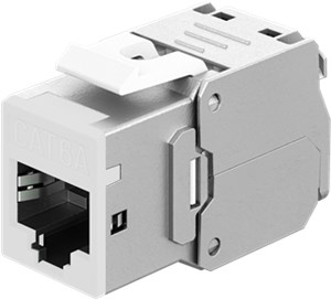 Modulo Keystone RJ45 CAT 6A, STP, Slim, bianco