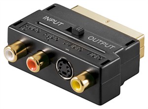 Scart zu Composite Audio Video und S-Video Adapter, IN/OUT