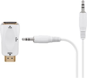 Compact HDMI™/VGA-Adapter Incl. Audio, gold-plated