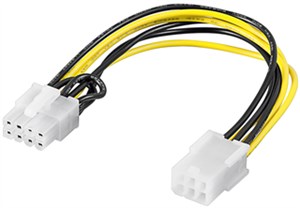 Cavo elettrico/adattatore per schede grafiche PC, PCI-E/PCI Express, da 6 pin a 8 pin