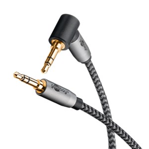 Cavo di collegamento audio AUX, 3,5 mm stereo, 90°, 0,5 m