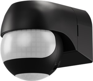 Rilevatore di movimento a 2 zone, inclinabile/orientabile, nero