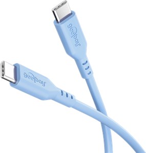 USB-C™ Silicone Cable, 1.5 m, blue