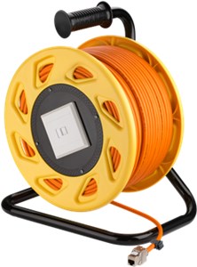 Mobile RJ45 Netzwerk Kabeltrommel, orange