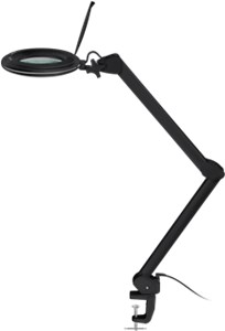 Lampe Loupe à LED avec Pince, 10 W, noir