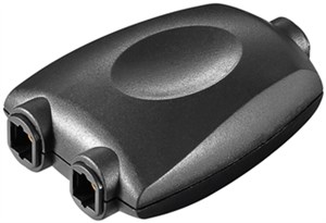 Splitter audio digitale TOSLINK 1 a 2, nero