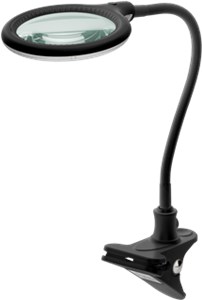Lampe Loupe à LED avec Pince, 6 W, noir