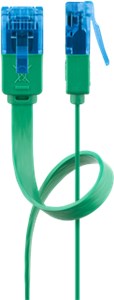 CAT 6A cavo patch piatto, U/UTP, verde