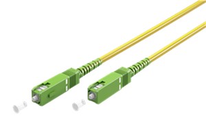 Câble à Fibre Optique (FTTH), Singlemode (OS2) Yellow, jaune (Simplex), 0,5 m