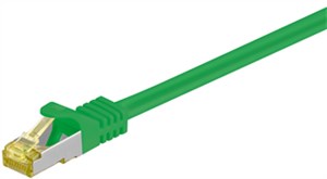 RJ45 Patchkabel CAT 6A S/FTP (PiMF), 500 MHz mit CAT 7 Rohkabel, Grün