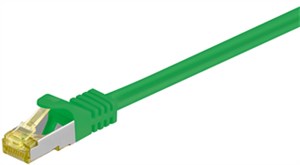 RJ45 cavo patch CAT 6A S/FTP (PiMF), 500 MHz, con cavo grezzo CAT 7 , verde