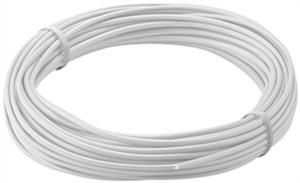 Filo di rame isolato, 10 m, bianco