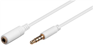 Kabel przedłużający do słuchawek i audio AUX, 4-pinowy 3,5 mm, wąski, CU