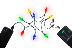 Kabel USB do ładowania smartfona z diodami LED