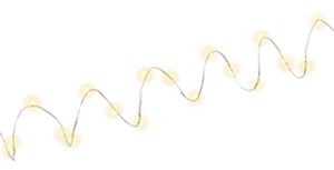 Guirlande lumineuse en fil argenté à 20 LED, avec minuterie