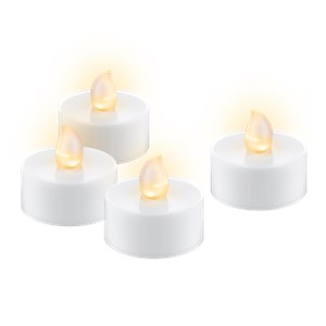 Lot de 4 Bougies Chauffe-Plat LED avec Minuterie