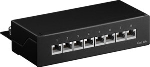 CAT 6a Mini/Desktop Patch Panel, 8 Port