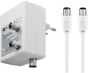 Amplificateur d'Antenne pour Deux Appareils 15 dB (DVB-T, DVB-T2, DVB-C)