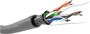 CAT 5e Netzwerkkabel, F/UTP, grau