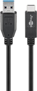 USB-C™ Cable USB 3.2 Gen 2, 3 A, 1 m, Black