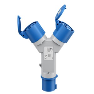 CEE-Y-Adapter, CEE-Stecker auf 2x CEE-Kupplung
