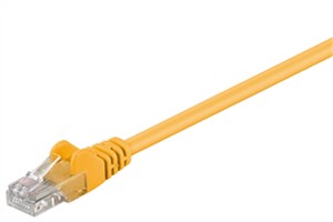 CAT 5e kabel krosowy, U/UTP, żółty, 1 m