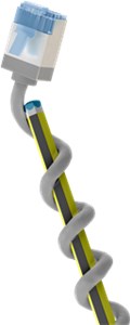 Ultraflexibles CAT 6A Patchkabel, slim, U/FTP, grau