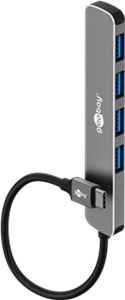 Slim 4-portowy koncentrator USB, USB-C™ na USB-A, 5 Gbit/s