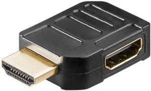 HDMI™-Winkeladapter 90° horizontal, 8K @ 60 Hz, vergoldet